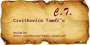 Czvitkovics Tamás névjegykártya